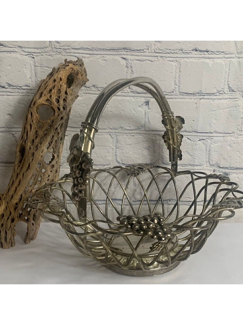Godinger Silver Plated Fruit Bread Basket 12"
